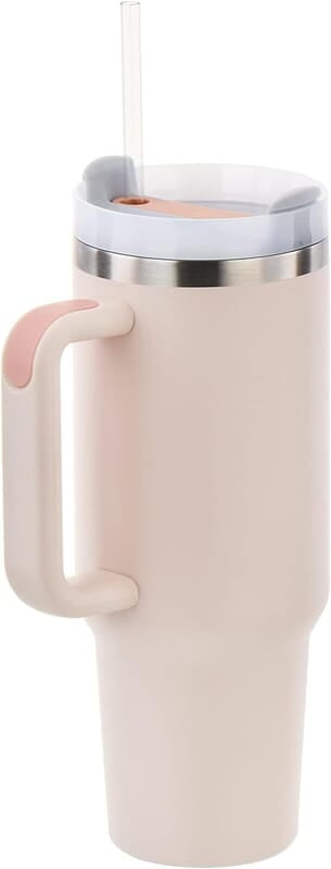 Stainless Steel Double Wall Insulated Tumbler with Handle - 40 oz Stainless Steel Double Wall Insulated Tumbler with Handle - 40 oz