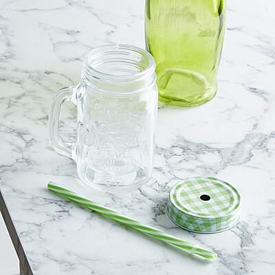 Mason Jar with Straw Mason Jar with Straw